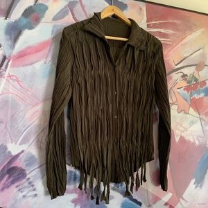 BABETTE SF Accordian Pleated Artsy Top Sz Small
